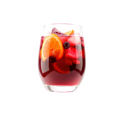 Refreshing fruit punch in a clear glass