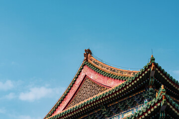 architecture detail of chinese traditional palace