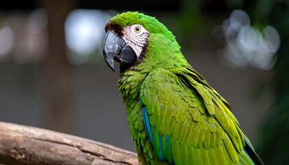 Fototapeta premium Close-up of a green parrot