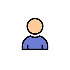 Fototapeta premium A colorful user profile icon representing a person or account for a digital interface.