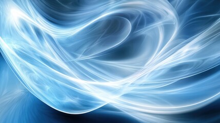 Fototapeta premium Ethereal Blue Swirls of Light Creating a Dreamy Abstract Background
