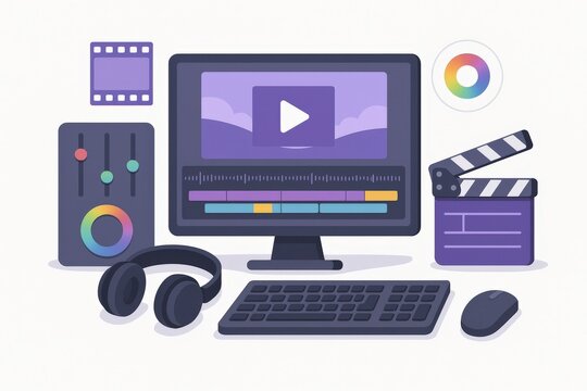 Comprehensive digital media creation workspace showcasing advanced editing tools and dynamic playback features crafted to foster creativity and innovation in video production and multimedia