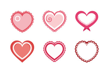 Lovely artistic heart graphics for seasonal craft design Vector illustration