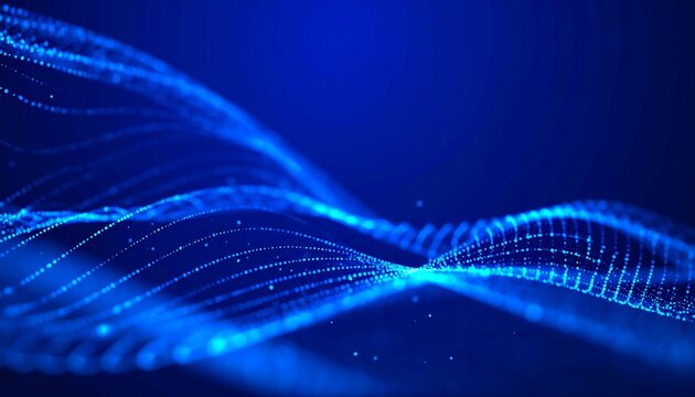 Abstract swirling blue particle design