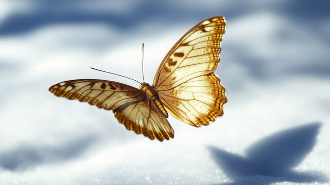 butterfly on a yellow flower - Powered by Adobe