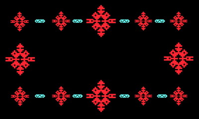 Serbian folk motifs from Pirot carpets and embroideries from old Serbia