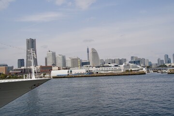 Fototapeta premium A view from a pier in Yokohama