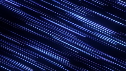 Diagonal blue and purple neon light streaks on a dark background