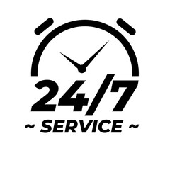 24/7 emergency help, fast service png, hotline icon badge