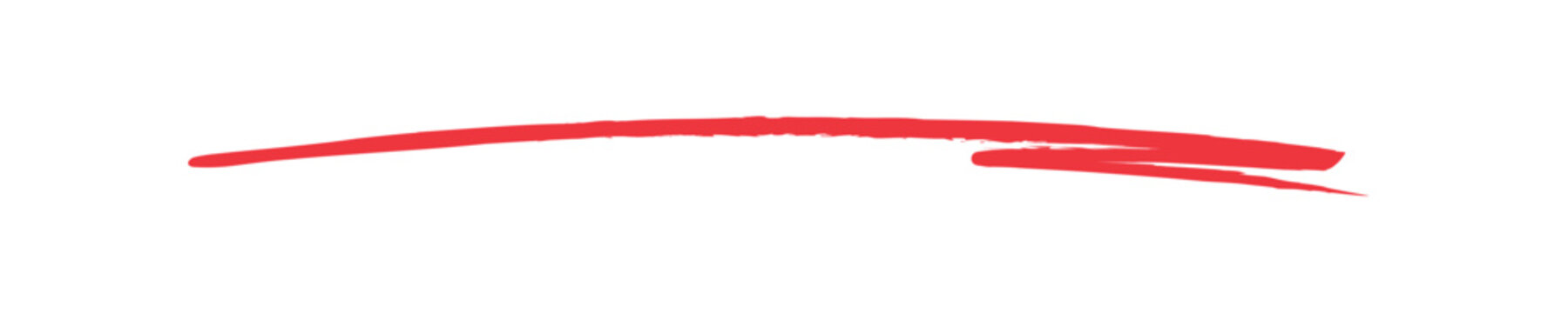 Red underline isolated on transparent