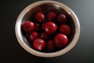 red plum fresh closed up high quality