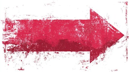 Red Paintbrush Arrow Graphic Design