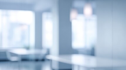 The tranquil office space with a modern design and bright atmosphere.