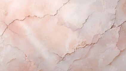 Naklejka premium Soft pink marble, veined and cracked