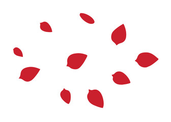 rose petals are scattered vector art