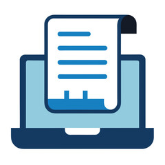 online invoice submission icon vector on white