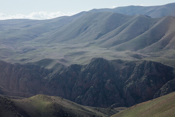 Fototapeta premium landscape on mountains and forest in Armenia