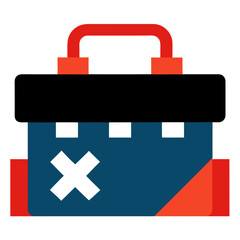 toolbox accident icon vector on white background  .svg