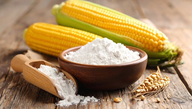 Corn Flour and Corn on the Cob: A Rustic Still Life