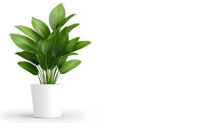 Modern indoor plant isolate on transparency