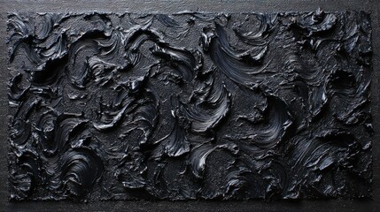 Dark Abstract Impasto Texture Design