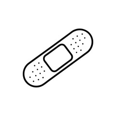 Bandage vector icon symbolizing wound care and first aid medical treatment