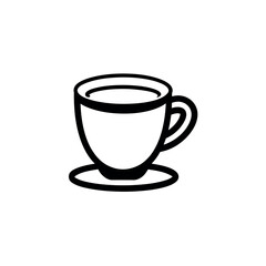 Coffee cup vector icon symbolizing hot beverage and cafe drink enjoyment