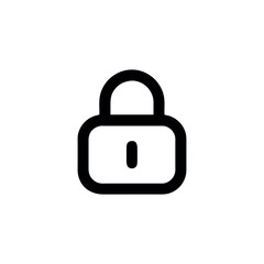 Padlock vector icon representing security access and locked privacy feature