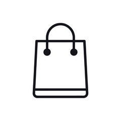 Shopping bag vector icon for retail store purchase and e commerce branding