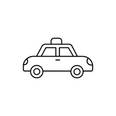 Taxi car vector icon for public transport and cab ride hailing services