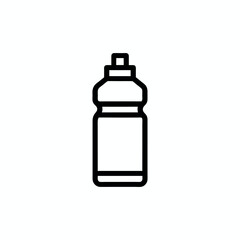 Water bottle silhouette  vector icon for hydration and reusable eco friendly container