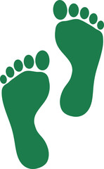 Green footprints eco friendly steps sustainable journey