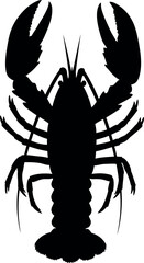 Black lobster silhouette