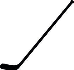 Black hockey stick silhouette