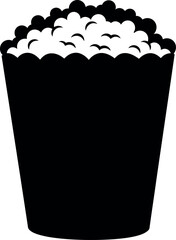 Popcorn bucket silhouette movie night snack