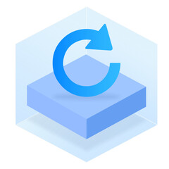 3D Box Rectangle Glassmorphism UI Icon Sign and Symbol Design Illustrator Png Svg