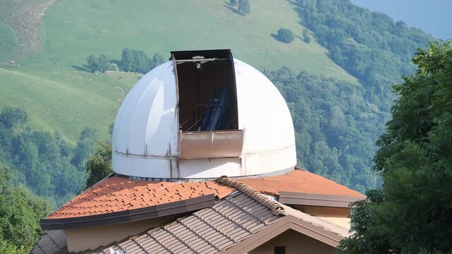 Orobic Prealps Observatory in Ganda small town near Bergamo