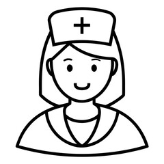Hospital nurse icon an white background