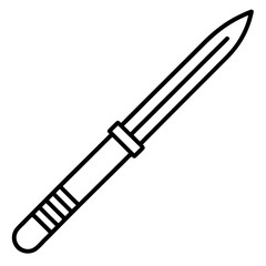 Scalpel thin line Icon an white background