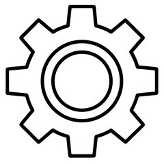 Settings symbol Icon an white background