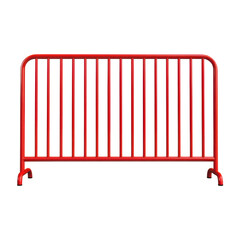 Red Barrier: A striking visual of a vibrant red barrier against a bright background, signifying safety, demarcation, and public order. 