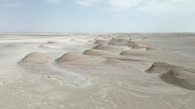 wind erosion physiognomy landscape, yardang landform in tsaidam basin, qinghai province, China