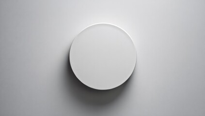 Simple white circle on a light gray background