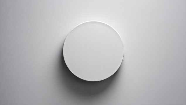 Simple white circle on a light gray background