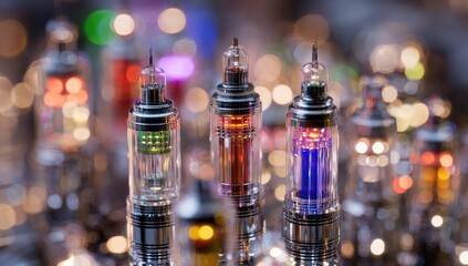 Vintage vacuum tubes in glass
