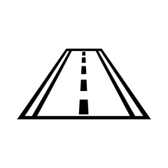 road with dashed lines in perspective for travel navigation