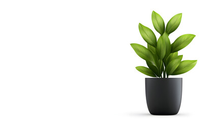 Modern indoor plant isolate on transparency