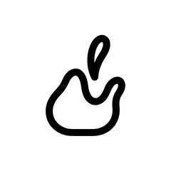 Hand with flame pointing upward symbol for safety or warning