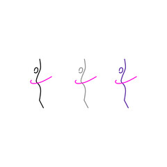 HEALTHY FIT BODY EXERCISE MOTION SIGN SYMBOL LOGO VECTOR