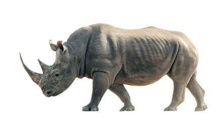 Obraz premium Rhino Isolated on Transparent Background Wildlife